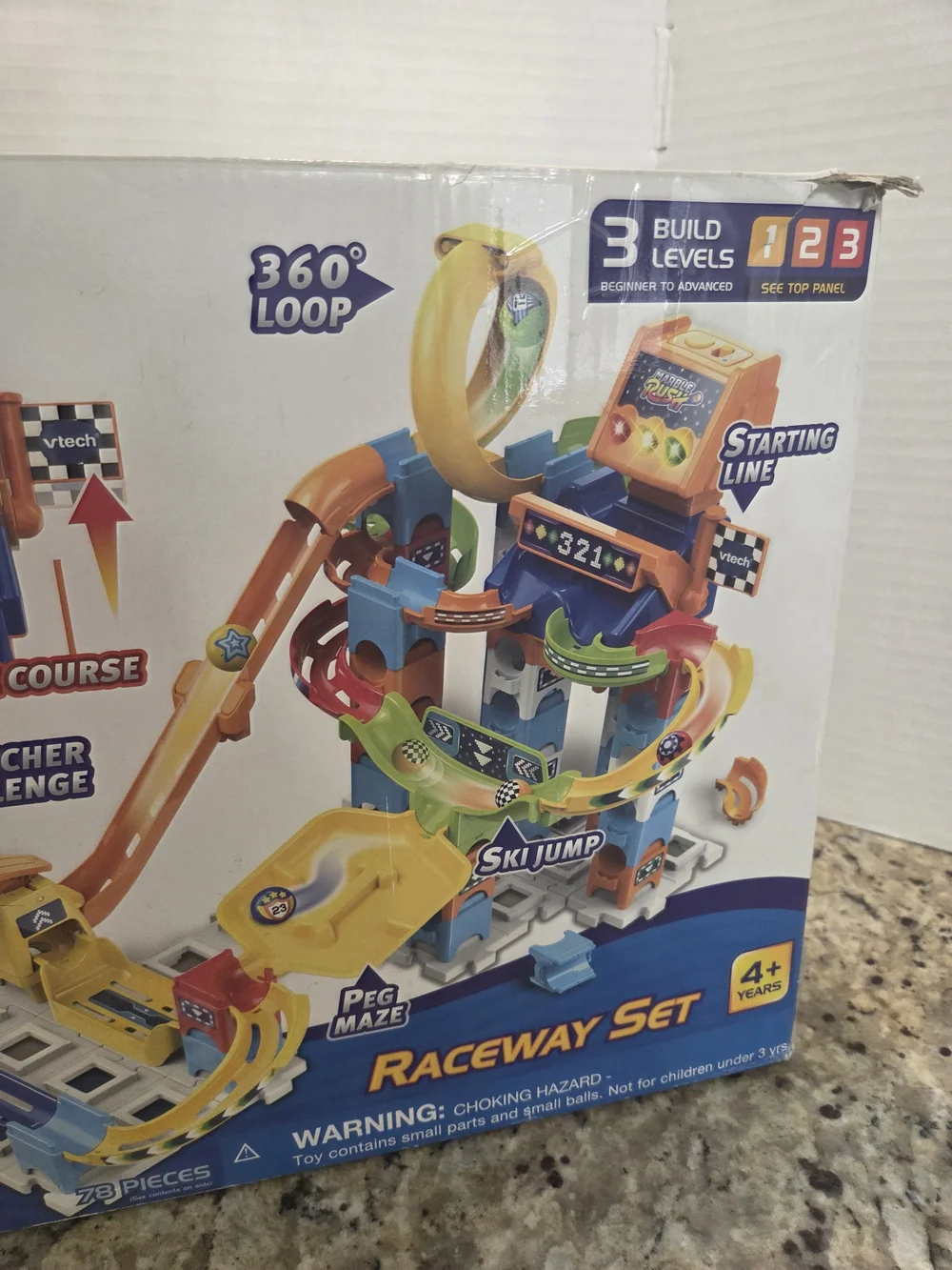 VTech Marble Rush Raceway Set 75 Pieces Building Racetrack Years 4+ Incomplete